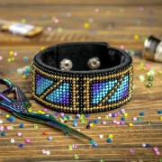 Набір для вишивання бісером на штучній шкірі Волшебная страна Браслет (3х22см) FLBB-028