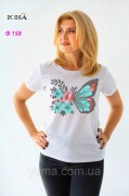 Жіноча футболка для вишивки бісером Метелик
