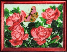 Набор вышивки бисером Бабочки и розы