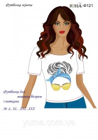 Жіноча футболка для вишивки бісером Окуляри