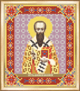 Схемы для вышивания бисером на авторской канве Именная икона Василий