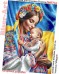 Схема вышивки бисером на габардине Мать и младенец  Biser-Art 30х40-В704