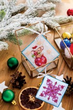 Набір для вишивки новорічной прикраси Ведмедик-шалунішка