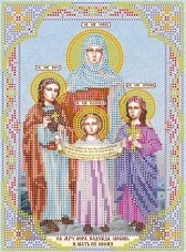 Схема вышивки бисером на холсте Святые Вера, Надежда, Любовь и мать их Софья Абрис Арт АСК-160