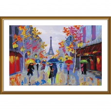 Набор для вышивки нитками на канве с фоновым изображением Парижские зонтики  Новая Слобода (Нова слобода) СР3320