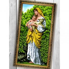 Схема вишивк бісером на габардині Марія з дитям  Biser-Art 30х60-088 - 179.00грн.