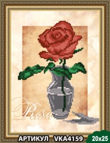 Рисунок на ткани для вышивки бисером Роза
