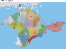 Схема для вышивки бисером на габардине Крым (области)