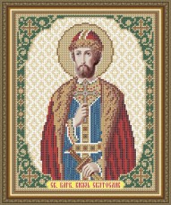 Схема вишивки бісером на габардині Св. Благовірний Князь Святослав