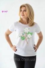Женская футболка для вышивки бисером Хлопок Юма Ф147