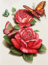 Набір для викладки алмазної мозаїкою Метелики на розых