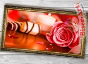 Схема вишивки бісером (нитками) на габардині Рожева троянда