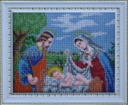 Рисунок на габардине для вышивки бисером Рождение Иисуса Христа