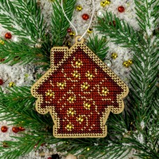 Набор для вышивания бисером по дереву Красный домик Волшебная страна FLK-447