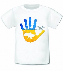 Дитяча футболка для вишивання бісером Молитва за Україну