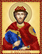 Схема вышивки бисером на атласе Св. князь Ростислав