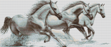 Набор для вышивки крестом Белые лошади Luca-S В495