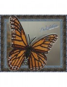 Набор для вышивки бисером на прозрачной основе Бабочка Данаида Монарх