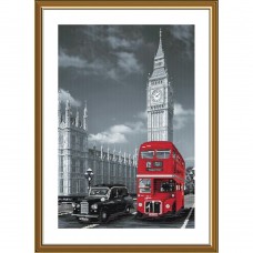 Набір для вишивки нитками на канві з фоновим зображенням Лондон