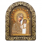 Набор для вышивки бисером в рамке - киоте Образ Преподобной Богородицы Казанской