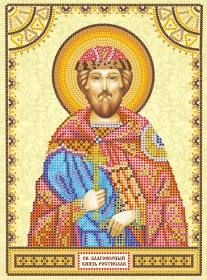 Схема вишивки бісером на полотні Святий Ростислав