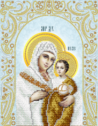 Схема для вишивання бісером на атласі Віфлеємська ікона Божої Матері (срібло)