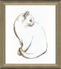 Набор для вышивки крестом Серый котик Cristal Art ВТ-095