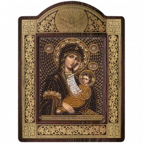 Набор для вышивки бисером в рамке - киоте Образ Пресвятой Богородицы Утоли мои печали
