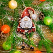 Набір для вишивки бісером по дереву Санта 