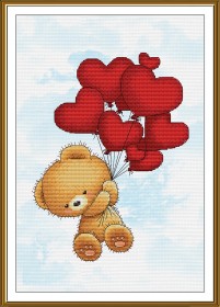 Набір для вишивки хрестиком на канвы з фоновим зображенням Кульки мого кохання Новая Слобода (Нова слобода) СР4244 - 390.00грн.
