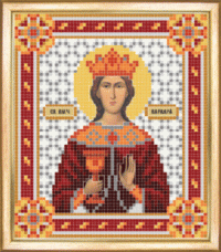 Схемы для вышивания бисером на авторской канве Святая великомученица Варвара