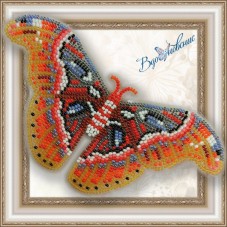 Набір для вишивки бісером на прозорій основі Метелик Павлиноглазка Атлас