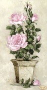 Схема вышивки бисером на атласе Розовые розы