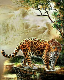 Набор для выкладки алмазной мозаикой Леопард