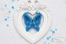 Брошка для вишивания Загадочная бабочка  Tela Artis (Тэла Артис) Б-040 - 415.00грн.