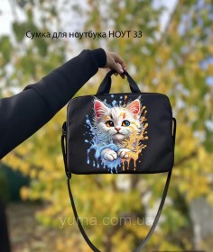 Сумка для вышивки бисером для ноутбука Красочный котик