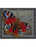 Набір для вишивки бісером на прозорій основі Метелик Павичеве Око Денний