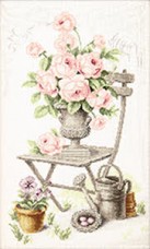 Набір для вишивки хрестом Літній натюрморт з трояндами