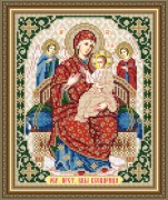 Схема вишивки бісером на авторській канві Всецариця Образ Пресвятої Богородиці