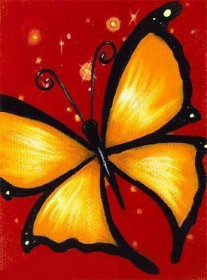 Набор для выкладки алмазной мозаикой Желтая бабочка