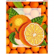 Схема вишивки бісером на габардині Апельсин