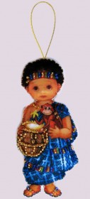 Набор для изготовления куклы из фетра для вышивки бисером Кукла. Африка-М