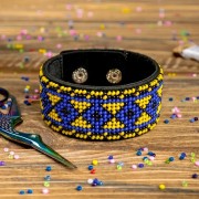Набір для вишивання бісером на штучній шкірі Волшебная страна Браслет (3х22см) FLBB-004