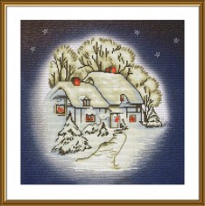 Набор для вышивки крестиком на канве с фоновым изображением Снежный домик Новая Слобода (Нова слобода) СР2307