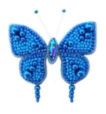 Набір для виготовлення брошки з бісеру Метелик (Блакитна)