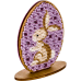Набір для вишивки бісером по дереву Писанка кролик