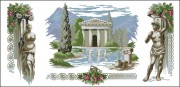 Схема вишивки бісером на габардині Триптих Греція