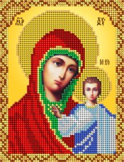 Рисунок на ткани для вышивки бисером Казанская икона Божией Матери А-строчка АС5-004