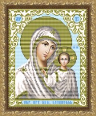 Рисунок на габардине для вышивки бисером Образ Пресвятой богородицы Казанская Art Solo VIA 4201