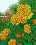 Рисунок на ткани для вышивки бисером Жёлтые розы